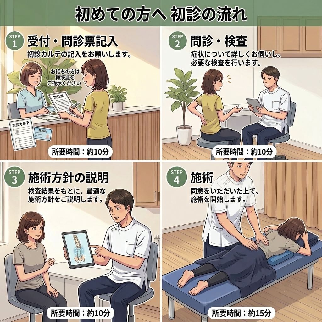 がちょう整骨院 初診の流れ